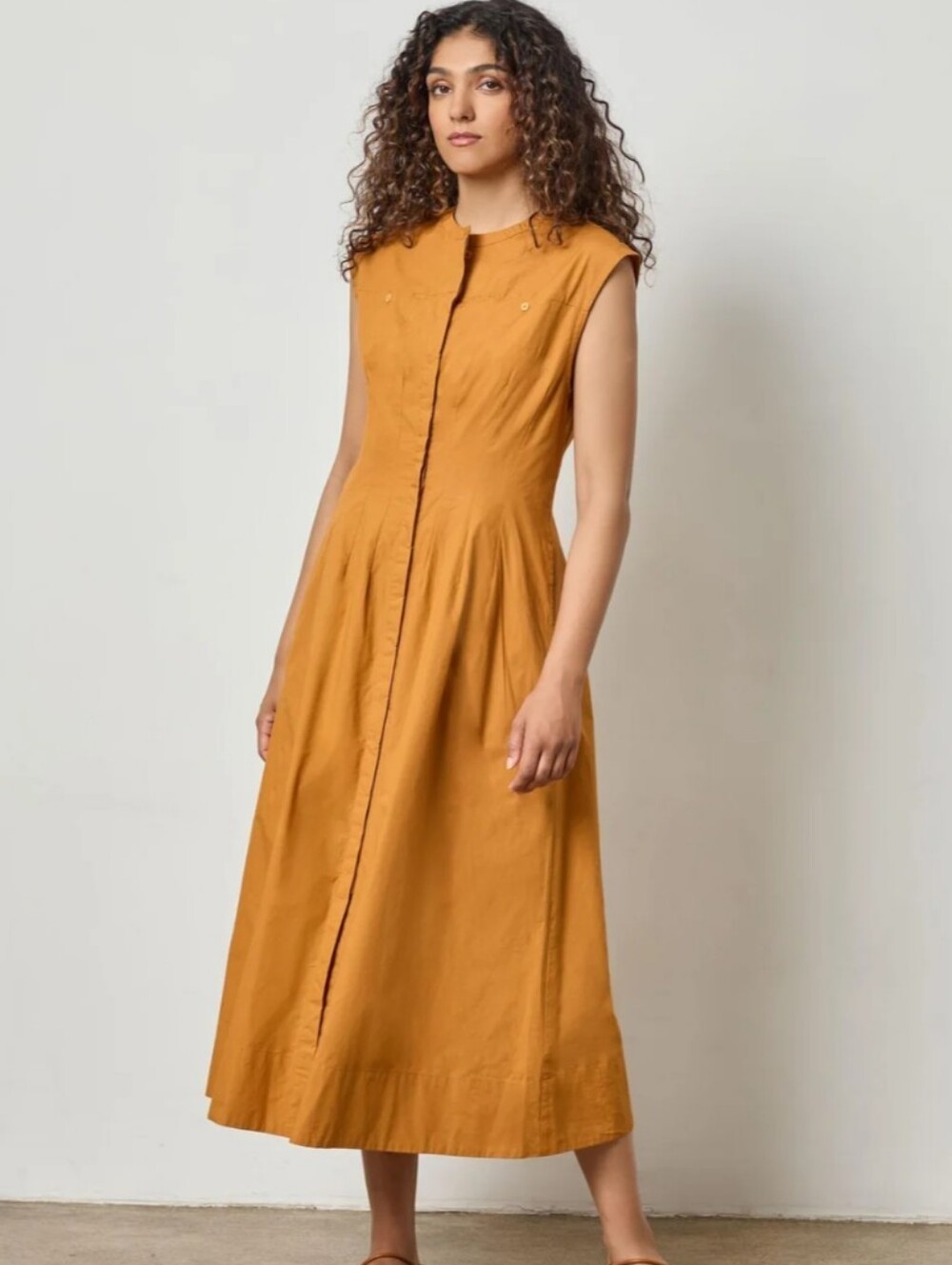Lilla P poplin maxi dress